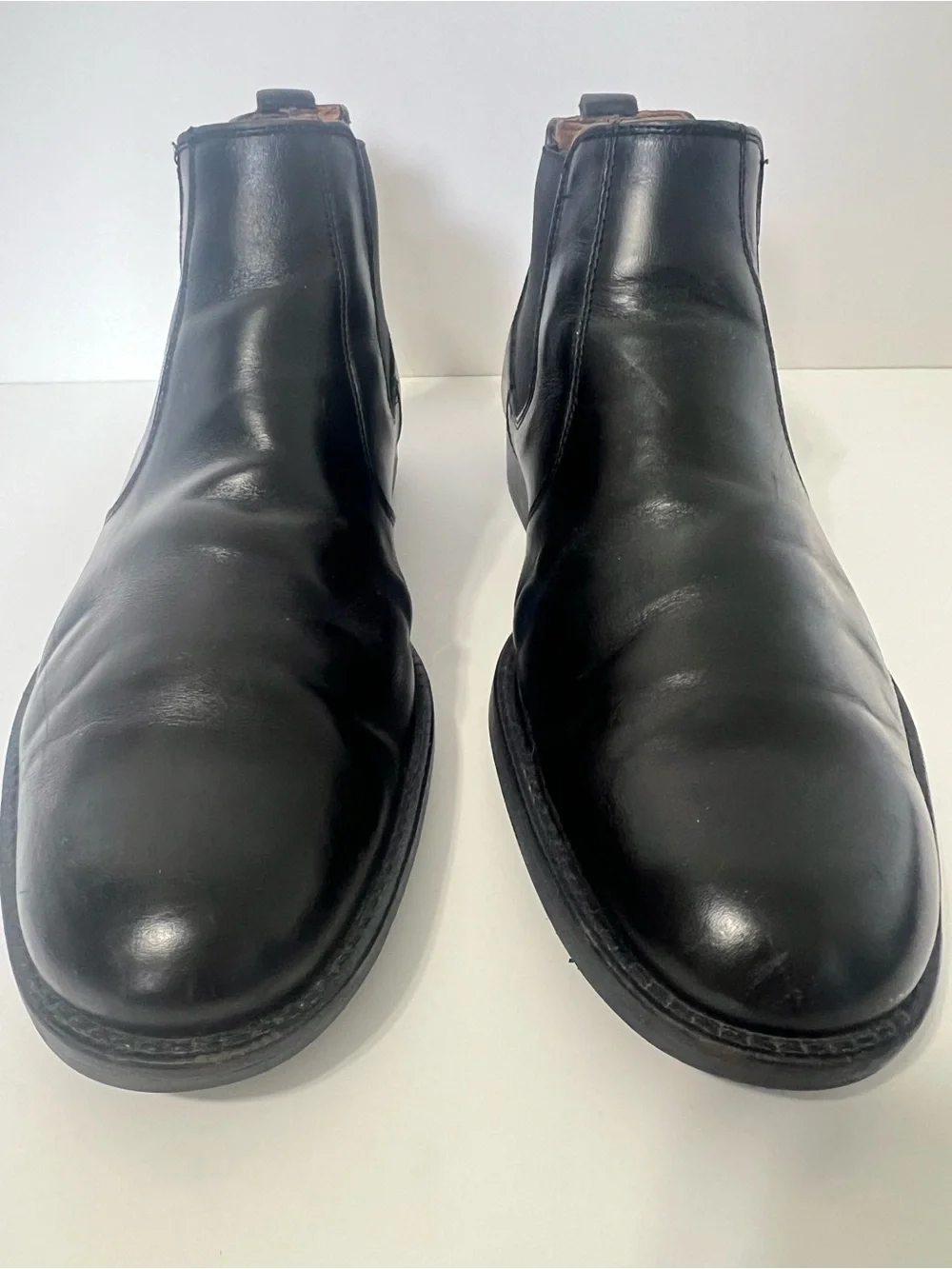 Johnston & Murphy Men’s Black Leather Chelsea Ankle Boots Contemporary Size 10